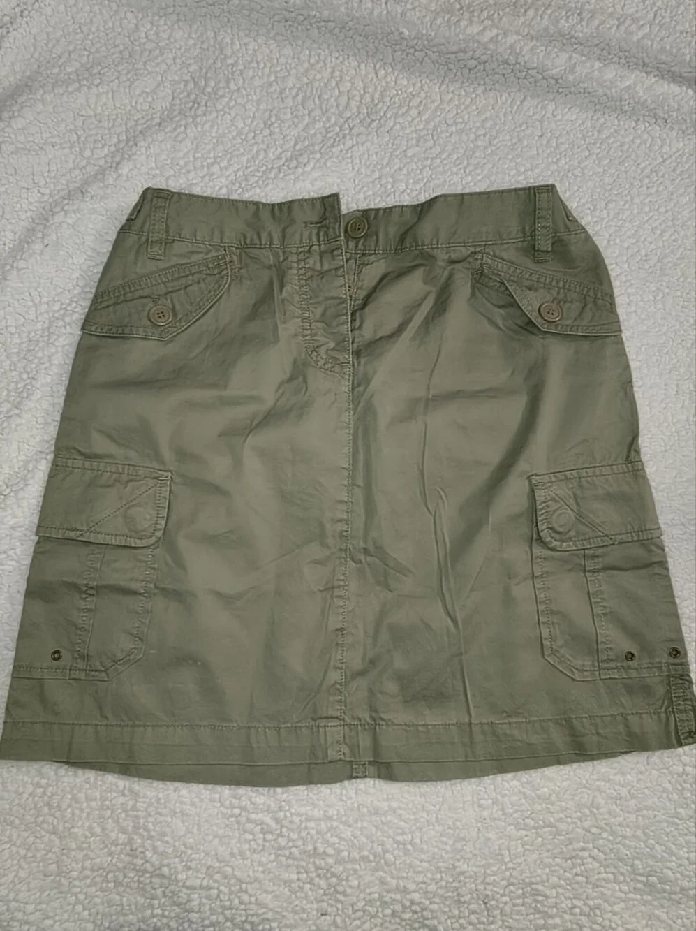 J. Crew Olive Green Mini Cargo Skirt